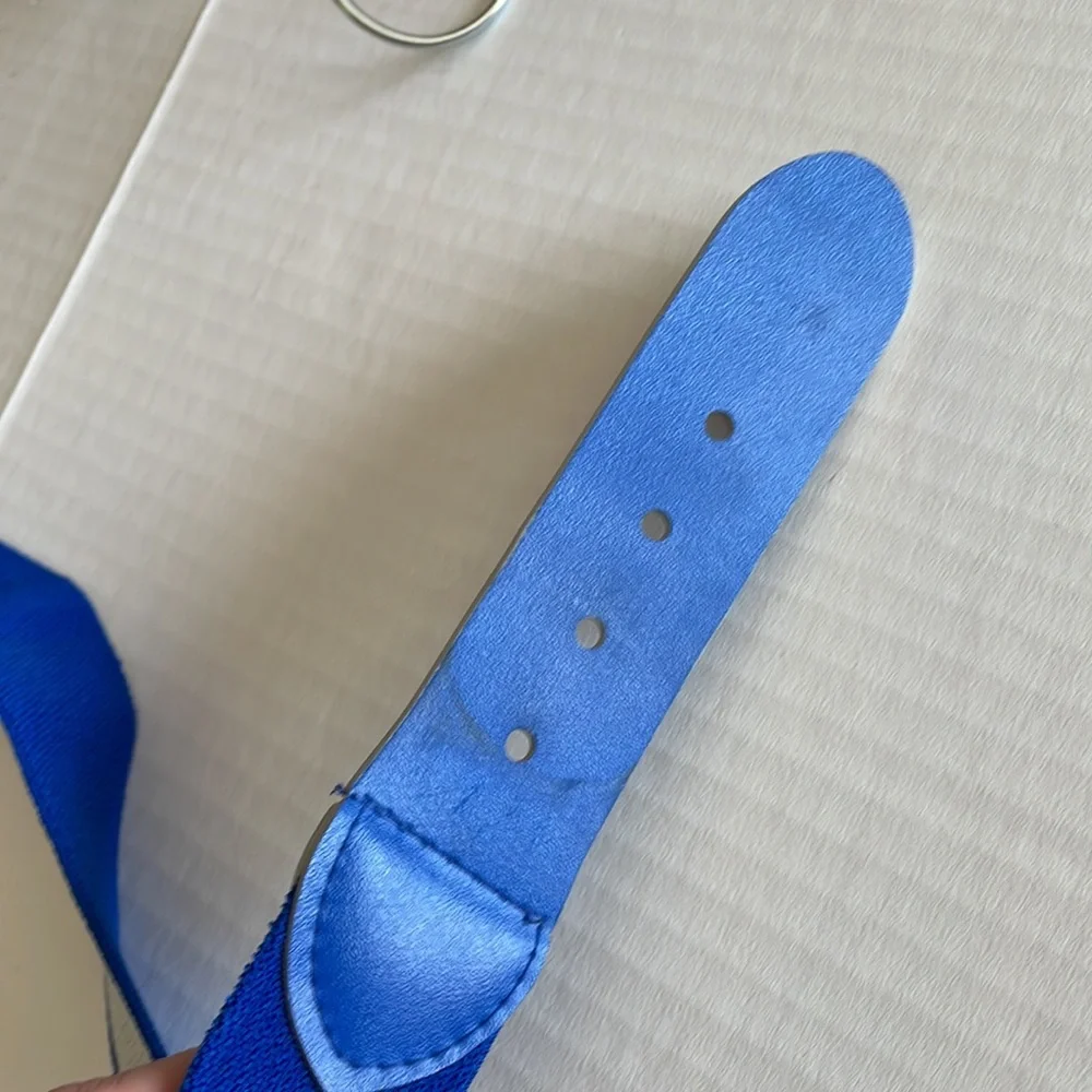 Youth baseball royal blue elastic belt